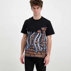 T-SHIRT OCTOPUS BRICKS Nero -Strada Moda octopus 22sots21 t shirt octopus bricks street style uomo 044744501 black 3