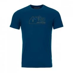 ORTOVOX T-SHIRT 140 COOL VINTAGE BADGE Blu