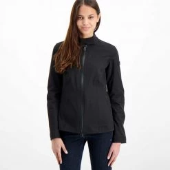 PEUTEREY BIKER FLYERS IN SOFTSHELL DONNA Nero -Strada Moda peuterey ped3555 biker flyers in softshell donna giacconi donna 042681901 ner 3