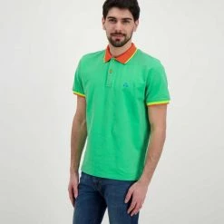 PEUTEREY POLO NEW SELANDINA Verde -Strada Moda peuterey peu3936 polo new selandina casual uomo 045019301 674 3