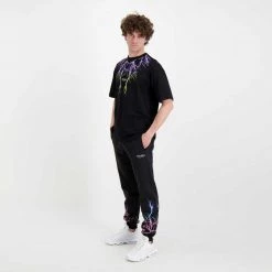 PHOBIA T-SHIRT LIGHTNING Nero -Strada Moda phobia ph 1bbpuyel t shirt fulmini street style uomo 044745101 puyel 5