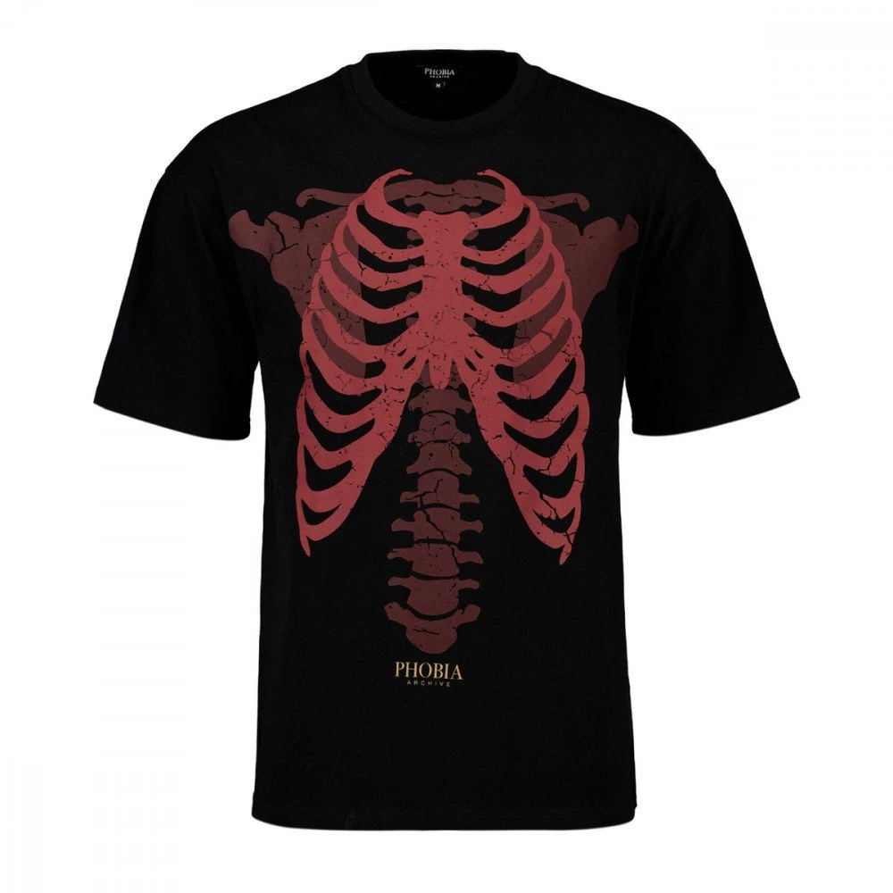 PHOBIA T-SHIRT SCHELETRO Nero 3 PHOBIA T-SHIRT SCHELETRO Nero