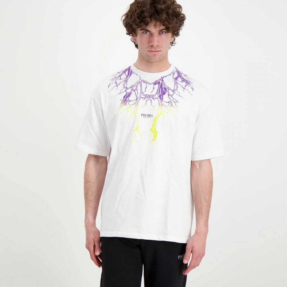 PHOBIA T-SHIRT LIGHTNING Bianco 4 PHOBIA T-SHIRT LIGHTNING Bianco - immagine 2