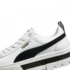PUMA MAYZE LEATHER DONNA Bianco -Strada Moda puma 38198301 mayze leather donna tutte sneaker donna 043546201 01 5