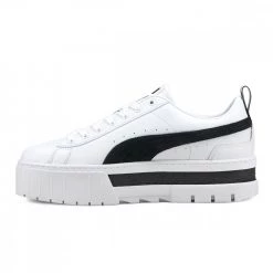PUMA MAYZE LEATHER DONNA Bianco -Strada Moda puma 38198301 mayze leather donna tutte sneaker donna 043546201 01 6