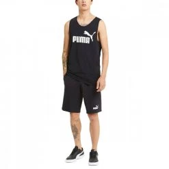 PUMA SHORT ESSENTIAL JERSEY Nero -Strada Moda puma 586706 short essential jersey sport style uomo 042172101 01 3
