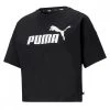 PUMA T-SHIRT CROP ESSENTIAL LOGO DONNA Nero -Strada Moda puma 586866 t shirt crop essential logo donna sport style donna 044785801 01 1