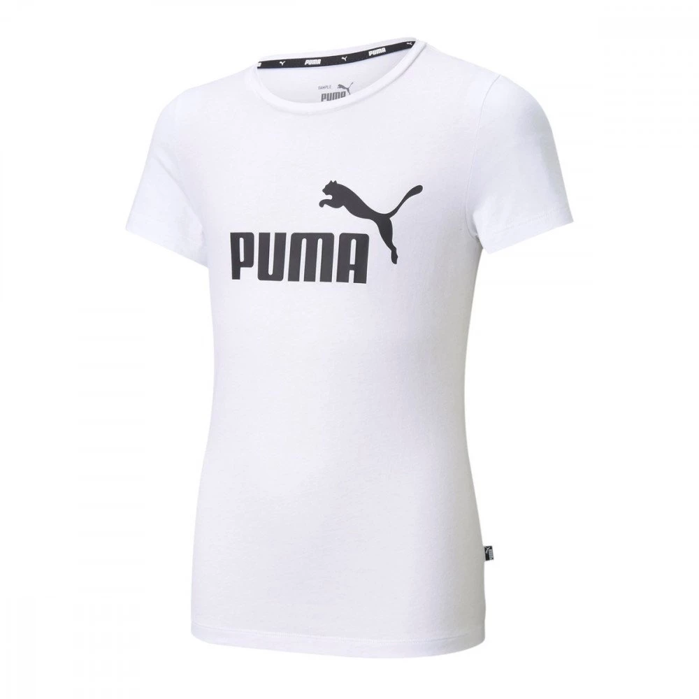 PUMA T-SHIRT ESSENTIAL BAMBINA Bianco 3 PUMA T-SHIRT ESSENTIAL BAMBINA Bianco