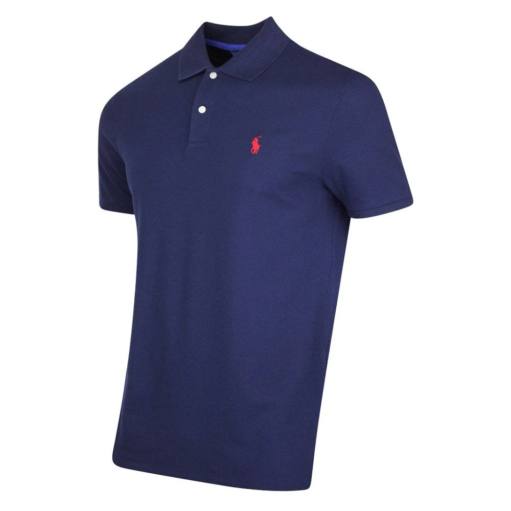 RALPH LAUREN POLO IN PIQUE' STRETCH Blu 4 RALPH LAUREN POLO IN PIQUE' STRETCH Blu - immagine 2
