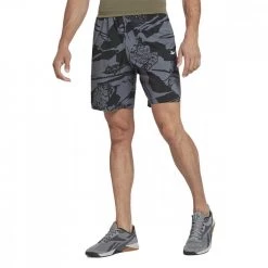 REEBOK SHORT WOR ALLOVER PRINT Nero -Strada Moda reebok ha1058 short wor allover print abbigliamento training e palestra uomo 044383901 blk 2