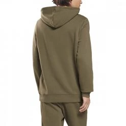 REEBOK FELPA CON CAPPUCCIO IDENTITY Verde -Strada Moda reebok hf0770 felpa con cappuccio identity abbigliamento training e palestra uomo 044385701 army 3