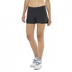 SALOMON SHORT CROSS 2IN1 DONNA Nero -Strada Moda salomon lc1706500 short cross 2in1 donna abbigliamento running donna 044886101 6500 3