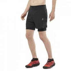 SALOMON SHORT SENSE 2IN1 -Strada Moda salomon lc1743700 short sense 2in1 abbigliamento running uomo 044887401 3700 3