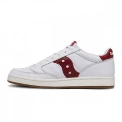 SAUCONY ORIGINALS JAZZ COURT Bianco, Bordeaux -Strada Moda saucony originals s70555 jazz court tutte sneaker uomo 046034001 6 5