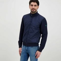 SAVE THE DUCK BOMBER BI-MATERIALE Blu -Strada Moda save the duck d30008mremi bomber bi materiale giacconi uomo 044997001 90000 3