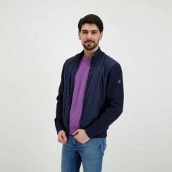 SAVE THE DUCK BOMBER BI-MATERIALE Blu -Strada Moda save the duck d30008mremi bomber bi materiale giacconi uomo 044997001 90000 5
