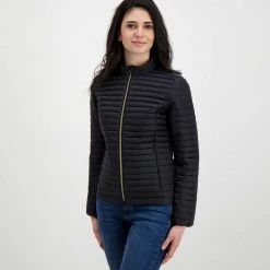 SAVE THE DUCK PIUMINO COLLO BIKER IRIS DONNA Nero -Strada Moda save the duck d38370wiris14 giacca collo biker iris donna giacconi donna 044997701 10000 3