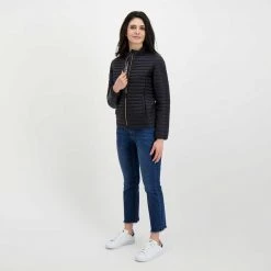 SAVE THE DUCK PIUMINO COLLO BIKER IRIS DONNA Nero -Strada Moda save the duck d38370wiris14 giacca collo biker iris donna giacconi donna 044997701 10000 6