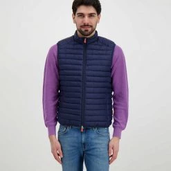 SAVE THE DUCK PIUMINO SMANICATO ADAM Blu -Strada Moda save the duck d82410mgiga piumino smanicato adam giacconi uomo 044997901 90000 3