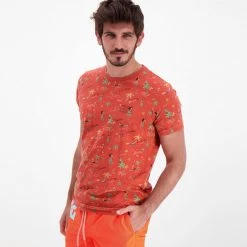 SCOTCH & SODA T-SHIRT STAMPA ALL OVER MAUI Rosso -Strada Moda scotch soda 149059 t shirt stampa all over maui casual uomo 038166101 0217 3