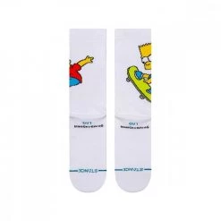 STANCE CALZE BART SIMPSON -Strada Moda stance 62us0000063 calze bart simpson street style uomo 044755301 wht 3