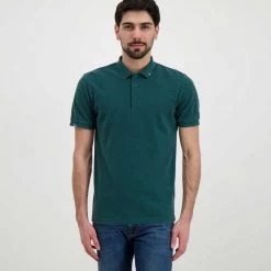 SUN 68 POLO VINTAGE SOLID CON ROTTURE Verde -Strada Moda sun 68 a32101 polo vintage solid con rotture casual uomo 044815101 37 3