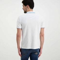 SUN 68 POLO CON PIPING Bianco -Strada Moda sun 68 a32110 polo con piping casual uomo 044815701 01 3