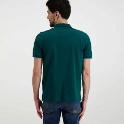 SUN 68 POLO CON PIPING Verde -Strada Moda sun 68 a32110 polo con piping casual uomo 044816101 50 3