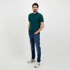 SUN 68 POLO CON PIPING Verde -Strada Moda sun 68 a32110 polo con piping casual uomo 044816101 50 5