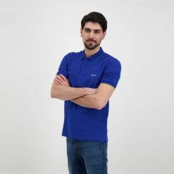 SUN 68 POLO CON PIPING Royal -Strada Moda sun 68 a32110 polo con piping casual uomo 044816201 58 4