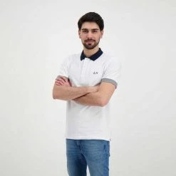 SUN 68 POLO TRICOLOR Bianco -Strada Moda sun 68 a32113 polo tricolor casual uomo 044816501 01 5