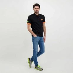 SUN 68 POLO MACRO LOGO FLUO Nero -Strada Moda sun 68 a32120 polo macro logo fluo casual uomo 044817101 11 6