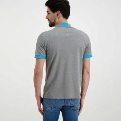 SUN 68 POLO MACRO LOGO FLUO Grigio -Strada Moda sun 68 a32120 polo macro logo fluo casual uomo 044817201 34 4