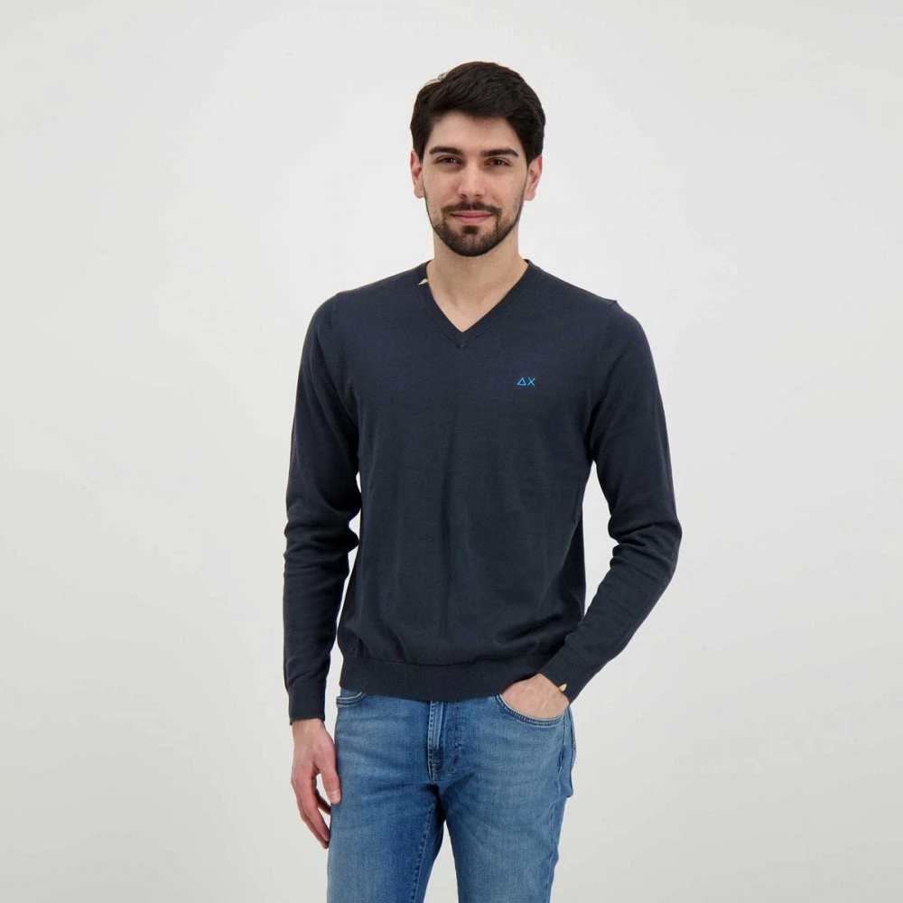 SUN 68 MAGLIONE SCOLLO V COTONE Grigio 6 SUN 68 MAGLIONE SCOLLO V COTONE Grigio - immagine 4