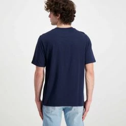 SUN 68 T-SHIRT TASCHINO A RIGHE Blu -Strada Moda sun 68 t32102 t shirt taschino a righe casual uomo 044863601 07 3