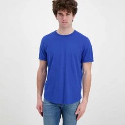 SUN 68 T-SHIRT COTONE FIAMMATO LOGO Royal -Strada Moda sun 68 t32112 t shirt cotone fiammato logo casual uomo 044819001 12 2