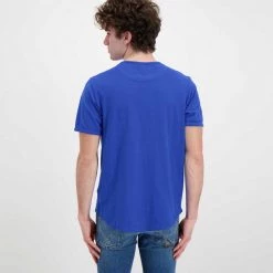 SUN 68 T-SHIRT COTONE FIAMMATO LOGO Royal -Strada Moda sun 68 t32112 t shirt cotone fiammato logo casual uomo 044819001 12 3