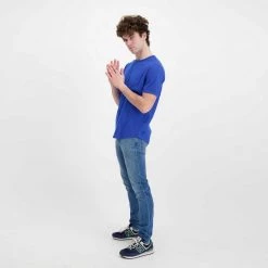 SUN 68 T-SHIRT COTONE FIAMMATO LOGO Royal -Strada Moda sun 68 t32112 t shirt cotone fiammato logo casual uomo 044819001 12 5