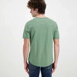 SUN 68 T-SHIRT COTONE FIAMMATO LOGO Verde -Strada Moda sun 68 t32112 t shirt cotone fiammato logo casual uomo 044819101 19 3