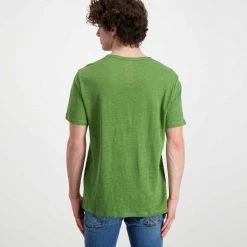 SUN 68 T-SHIRT IN LINO Verde 9 SUN 68 T-SHIRT IN LINO Verde -Strada Moda sun 68 t32136 t shirt in lino casual uomo 044820701 19 3