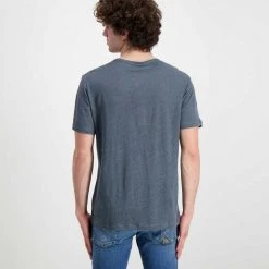 SUN 68 T-SHIRT IN LINO Grigio -Strada Moda sun 68 t32136 t shirt in lino casual uomo 044820801 99 3