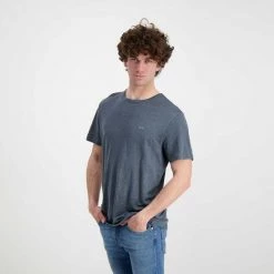 SUN 68 T-SHIRT IN LINO Grigio -Strada Moda sun 68 t32136 t shirt in lino casual uomo 044820801 99 4