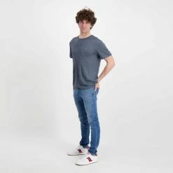 SUN 68 T-SHIRT IN LINO Grigio -Strada Moda sun 68 t32136 t shirt in lino casual uomo 044820801 99 5