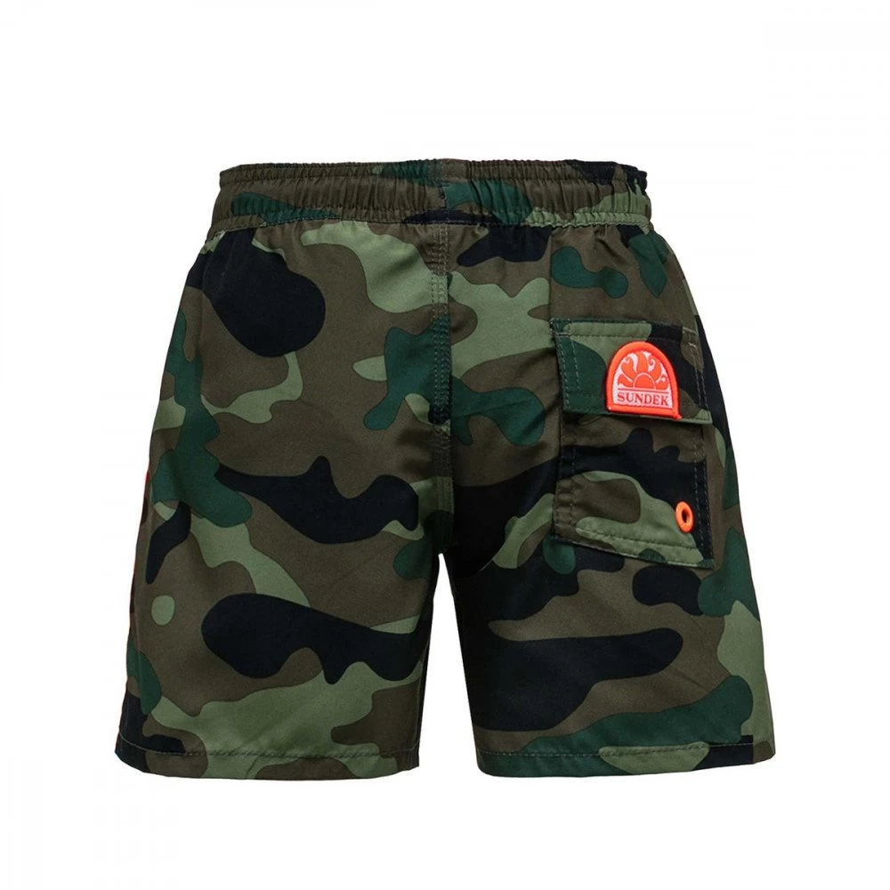 SUNDEK BOXER CON ELASTICO E PIPING CAMO BAMBINO Verde 4 SUNDEK BOXER CON ELASTICO E PIPING CAMO BAMBINO Verde - immagine 2