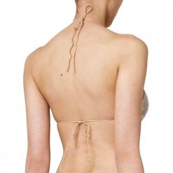 SUNDEK TRIANGOLO PAILETTES JENNIFER DONNA Oro -Strada Moda sundek w101ktl6700 top triangolo micro pailettes donna mare donna 045083501 79200 2