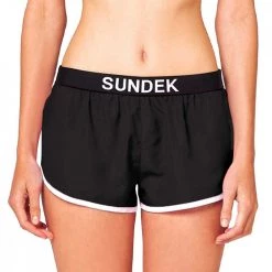 SUNDEK SHORT ELASTICO LOGO LULIN DONNA Nero