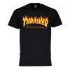 T-shirt Thrasher Magazine Flame Logo Nero -Strada Moda thrasher 311019 t shirt thrasher magazine flame logo street style uomo 033433401 blk 1