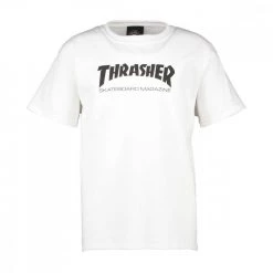 THRASHER T-SHIRT SKATE MAGAZINE BAMBINO Bianco
