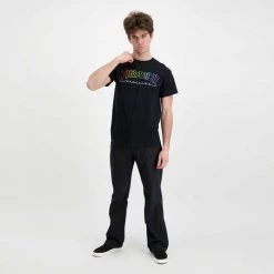 THRASHER T-SHIRT OUTLINED RAIBOW MAG -Strada Moda thrasher 311550 t shirt outlined raibow mag street style uomo 044800701 blk 5
