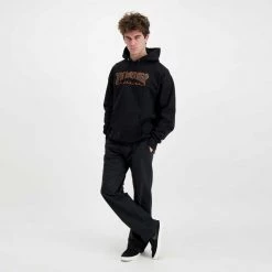 THRASHER FELPA CON CAPPUCCIO OUTLINED -Strada Moda thrasher 314275 felpa con cappuccio outlined street style uomo 044800901 bkor 6